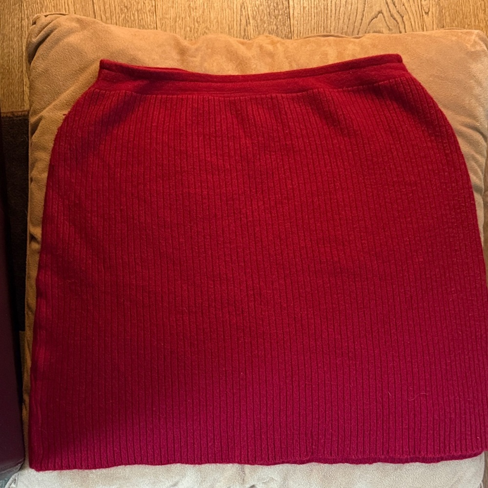 Marks & Spencer Dark Red Wool Pencil Skirt